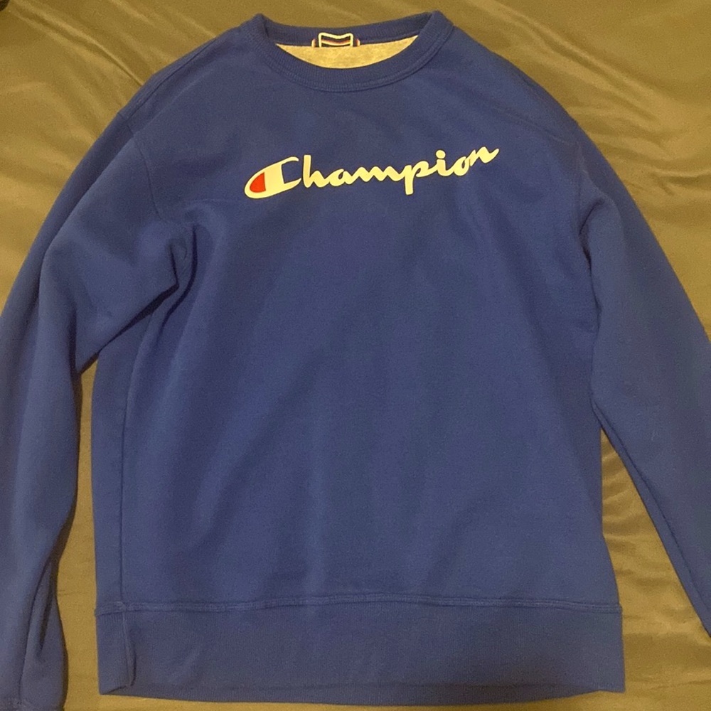 Blue Champion Logo Pullover